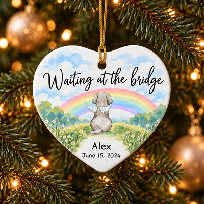 Rainbow Bridge - Personalized Ceramic Ornament, Pet Memory Gift