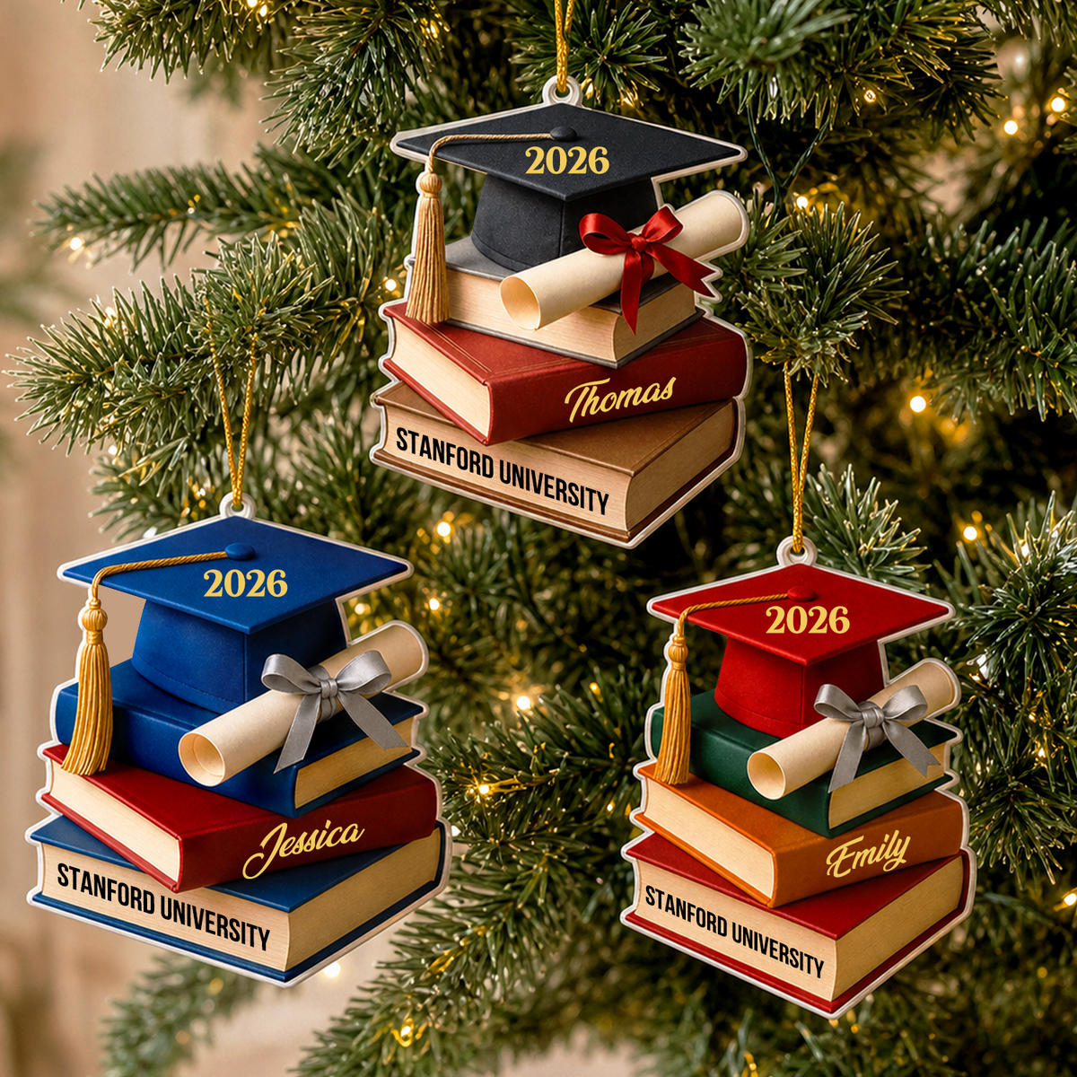 A Proud Keepsake For The Graduate Who Worked Hard, Dreamed Big &amp; Made It Happen - Personalized Acrylic Ornament, Class Of 2026, High School College New Graduate Gift