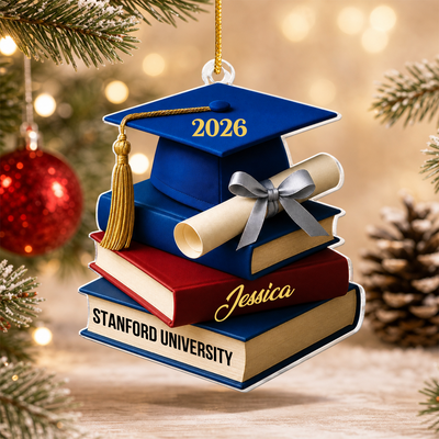 A Proud Keepsake For The Graduate Who Worked Hard, Dreamed Big & Made It Happen - Personalized Acrylic Ornament, Class Of 2026, High School College New Graduate Gift