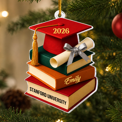 A Proud Keepsake For The Graduate Who Worked Hard, Dreamed Big & Made It Happen - Personalized Acrylic Ornament, Class Of 2026, High School College New Graduate Gift