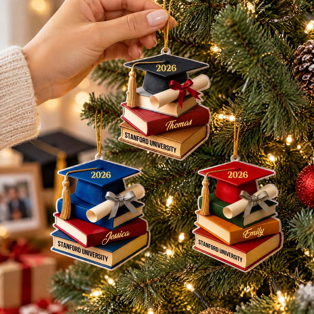 A Proud Keepsake For The Graduate Who Worked Hard, Dreamed Big &amp; Made It Happen - Personalized Acrylic Ornament, Class Of 2026, High School College New Graduate Gift
