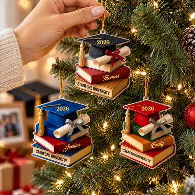 A Proud Keepsake For The Graduate Who Worked Hard, Dreamed Big & Made It Happen - Personalized Acrylic Ornament, Class Of 2026, High School College New Graduate Gift