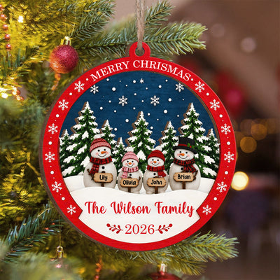 Because the Best Part of Christmas Is Being Together - Personalized 2 Layer Wooden Ornament, Family Christmas Ornament