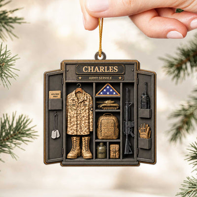 A Lasting Keepsake For The Hero Behind The Uniform - Personalized Acrylic Ornament, Military Service Keepsake
