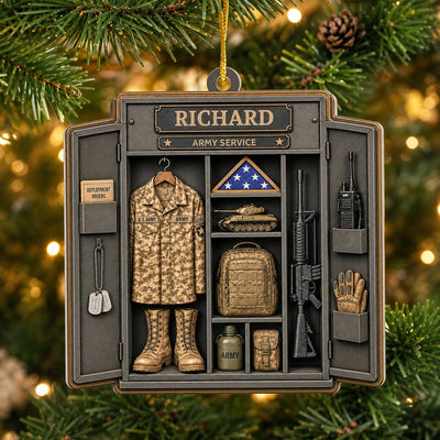 A Lasting Keepsake For The Hero Behind The Uniform - Personalized Acrylic Ornament, Military Service Keepsake