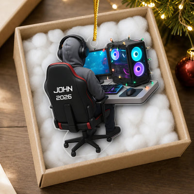 Custom Gamer - Personalized Acrylic Ornament, Christmas Gift for Gamers, Teen Boy, Teen Girl