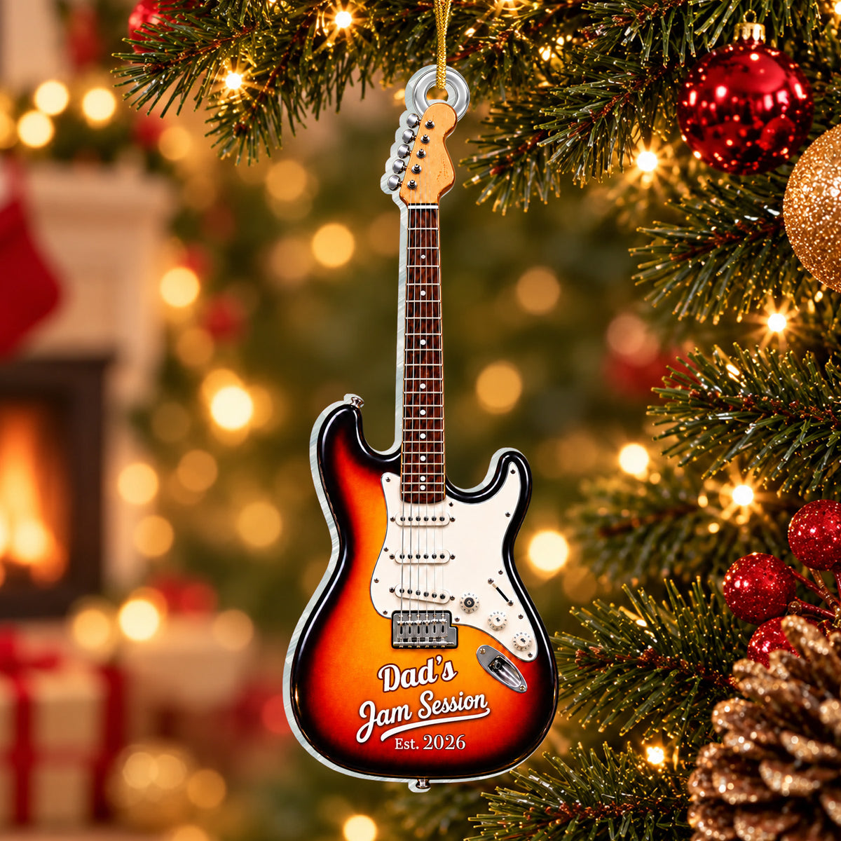 Dad's Jam Session Guitar Ornament