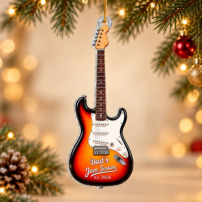 Dad's Jam Session Guitar Ornament
