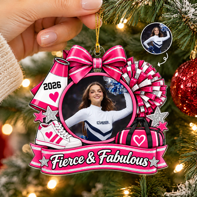Cheer Competition Custom Photo Frame Acrylic Ornament