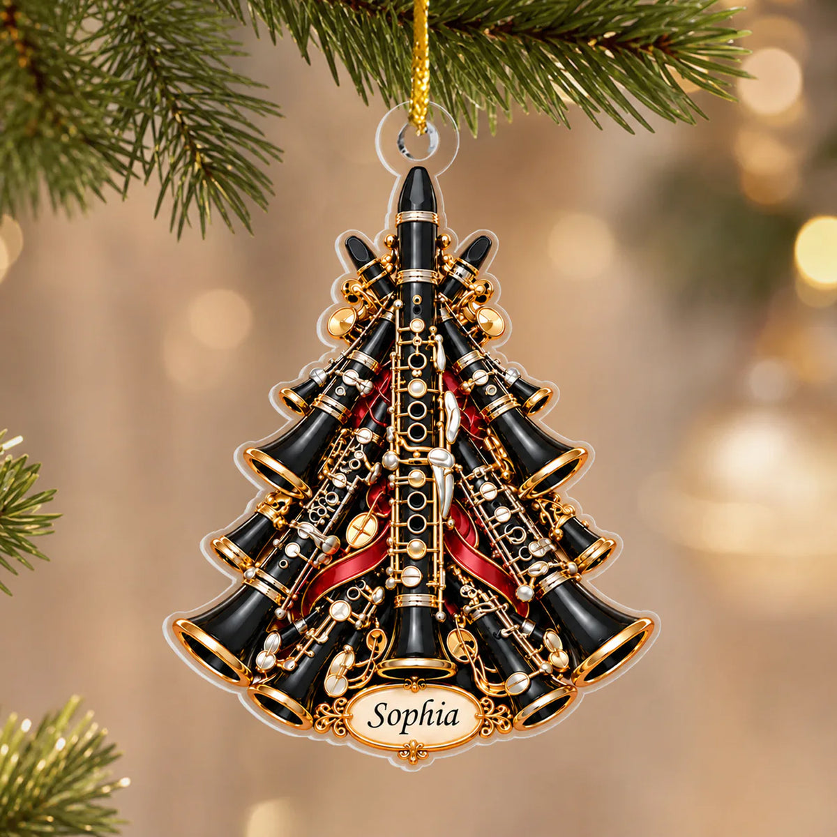 A Symphony Of Memories - Personalized Ornament, Custom Musical Instrument Christmas Ornament, Music Lover Gift