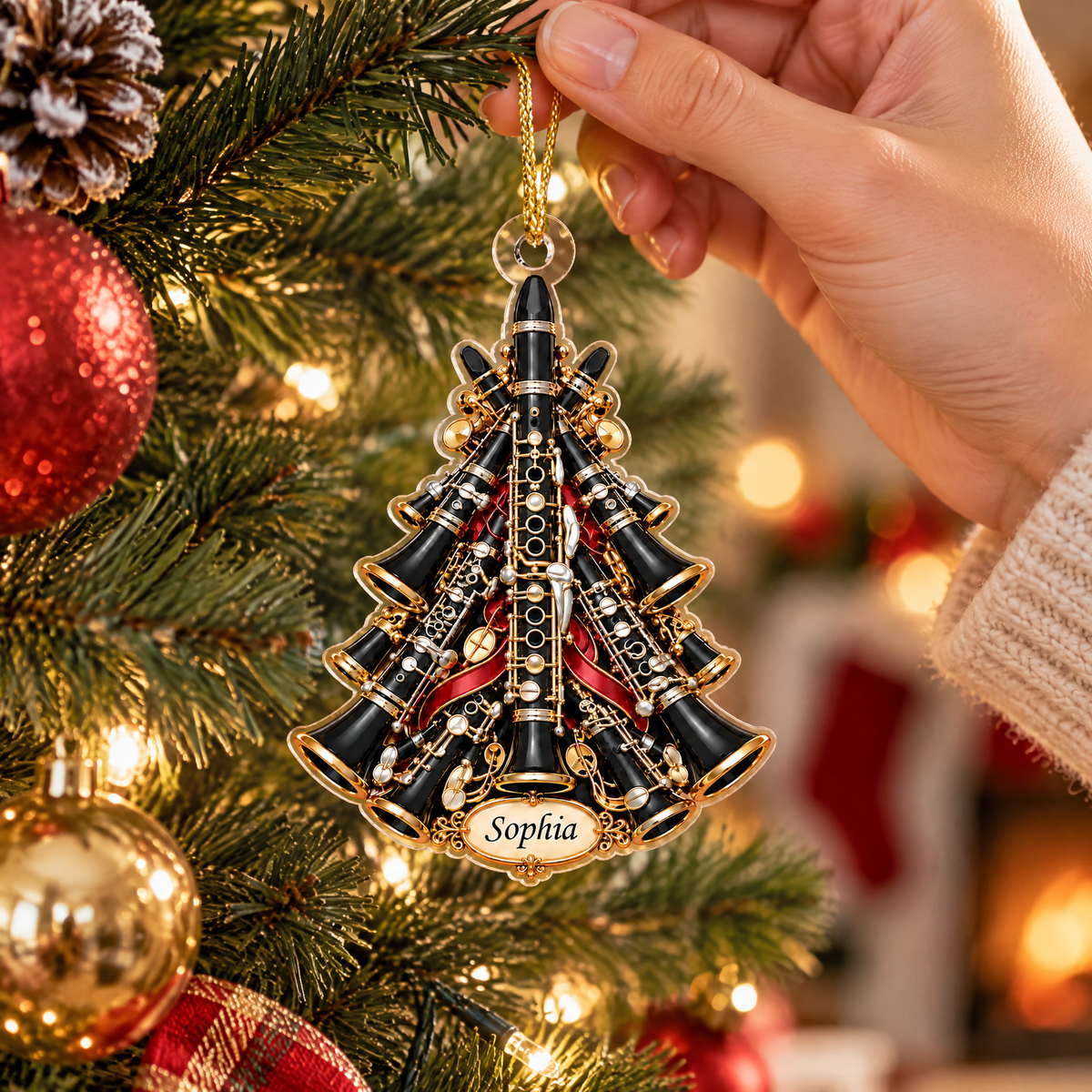 A Symphony Of Memories - Personalized Ornament, Custom Musical Instrument Christmas Ornament, Music Lover Gift