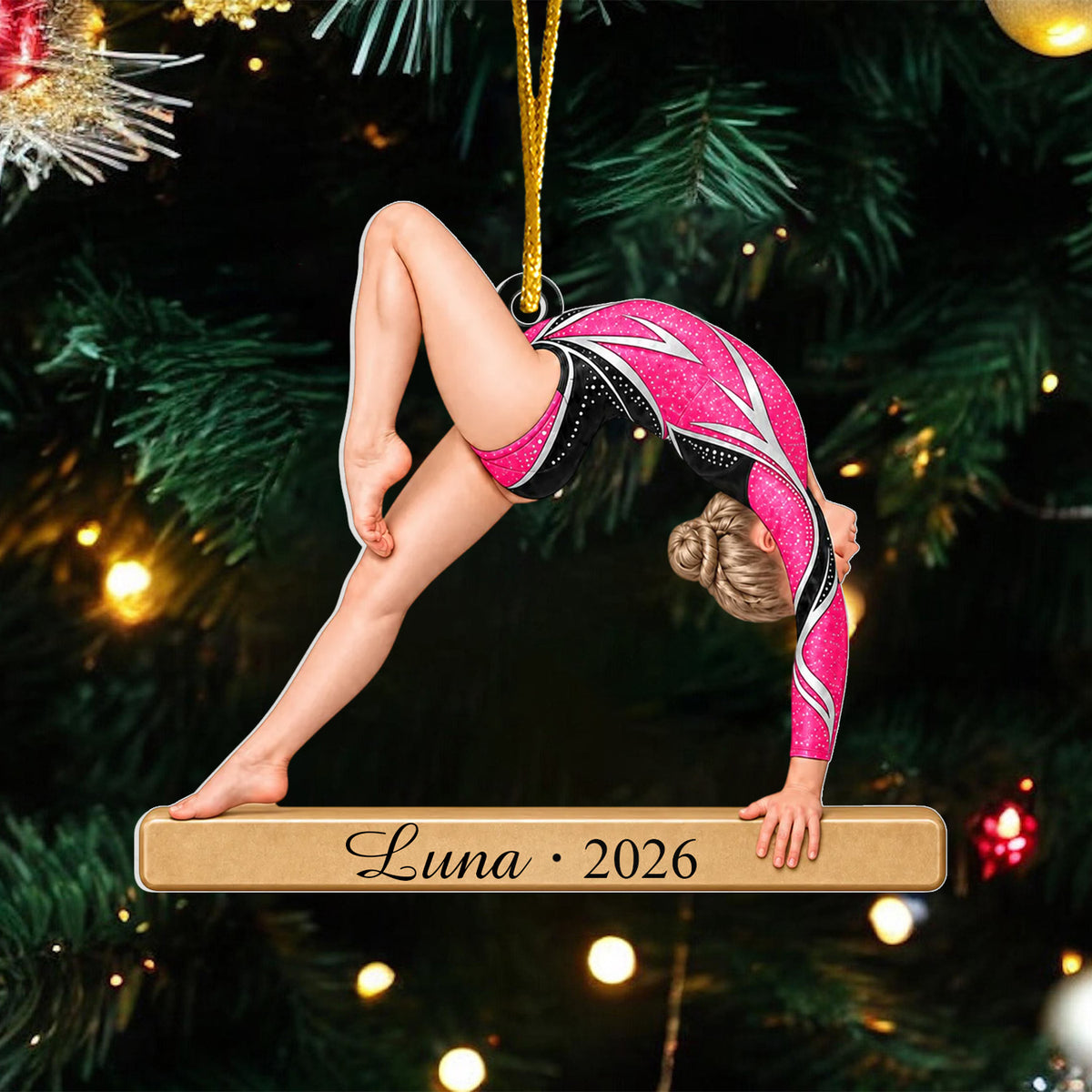 Gymnastic Is My Therapy - Personalized Acrylic Ornament, Gift For Gymnastic Lovers, Gymnas Ornament Gift