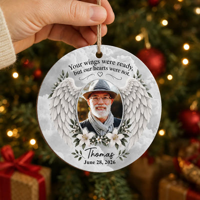 Your Wings Were Ready - Personalized Memorial Keepsake Box, Angel Wing Motif