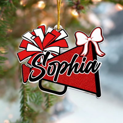 Cheerleader 2026 - Personalized Acrylic Ornament, Cheerleading Christmas Ornament, Custom Sport Team Ornament