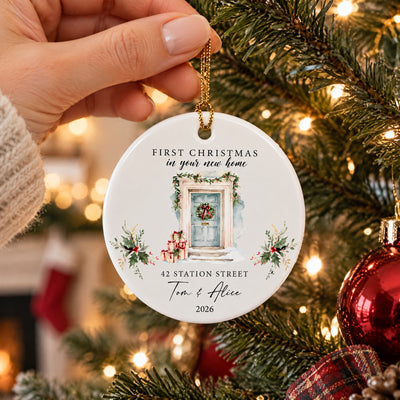 Our First Christmas In The Place We Now Call Home - Personalized Ceramic Ornament, Our First Christmas At Home Ornament