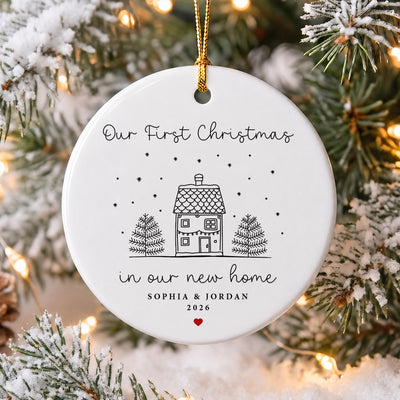Our New Cozy Home - Personalized Ornament, Custom New Married Couple Christmas Ornament, Gift For Couple
