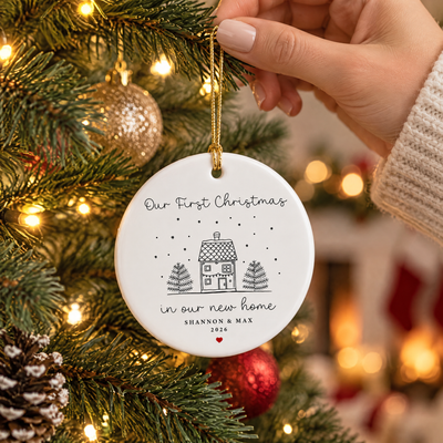Our New Cozy Home - Personalized Ornament, Custom New Married Couple Christmas Ornament, Gift For Couple