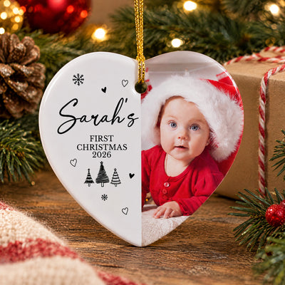 First Christmas Of My Child - Personalized Ornament, Custom Baby Photo Christmas Ornament, First Christmas Decoration