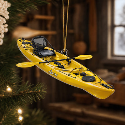 Kayak Is My Therapy - Personalized Acrylic Ornament, Gift For Kayak Lovers, Christmas Gift Ornament