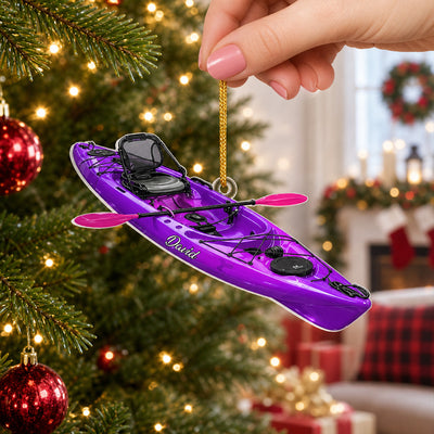 Kayak Is My Therapy - Personalized Acrylic Ornament, Gift For Kayak Lovers, Christmas Gift Ornament
