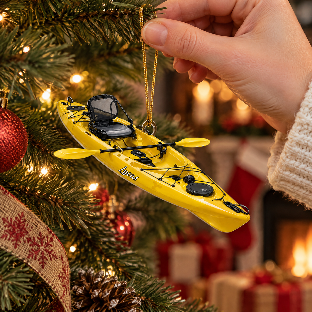 Kayak Is My Therapy - Personalized Acrylic Ornament, Gift For Kayak Lovers, Christmas Gift Ornament
