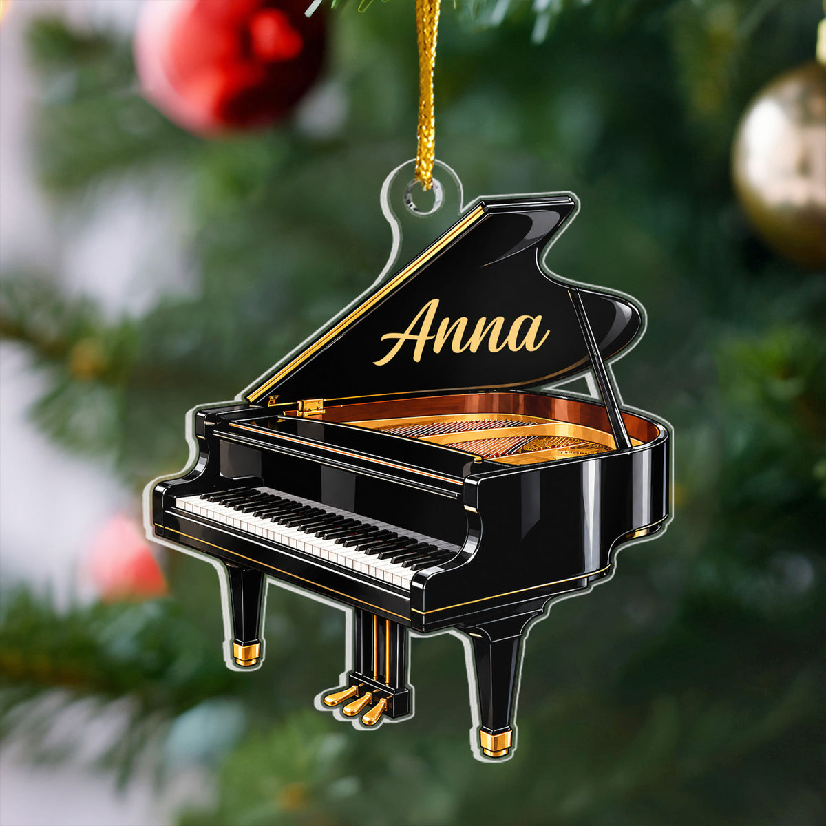 Personalized Grand Piano Acrylic Ornament
