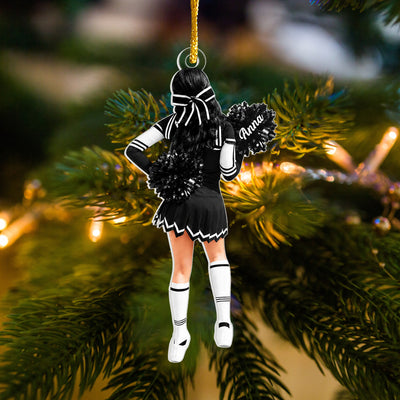 Celebrating the Energy, the Team Spirit & the Memories She’ll Never Forget - Personalized Acrylic Ornament, Custom Name Cheer Ornament