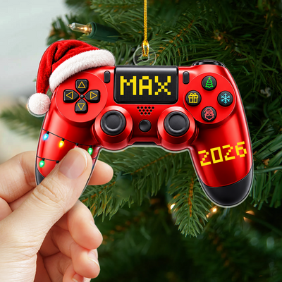 Game Controller - Personalized Acrylic Ornament, Gamer Christmas Ornament 2026, Gift for Him, Her, Teen, Kids