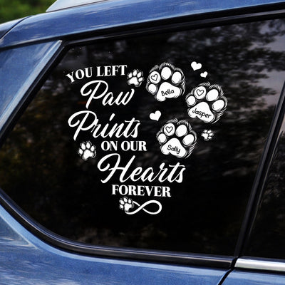 Forever Loved Forever In Our Hearts – Personalized Decal, Custom Pet Loss Memorial Car Decal