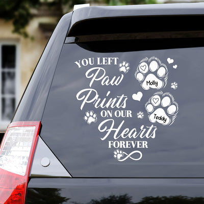 Forever Loved Forever In Our Hearts – Personalized Decal, Custom Pet Loss Memorial Car Decal