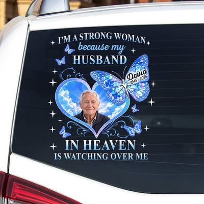 Your Love Lives On An Angel Watching Over Me - Personalized Decal, Memorial Gift For Loss Of Loved One