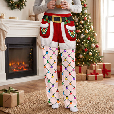 Loud Of Laugh Christmas - Personalized Pajama Pants, Funny Christmas Pajama Pants, Custom Soft Poly Holiday Lounge