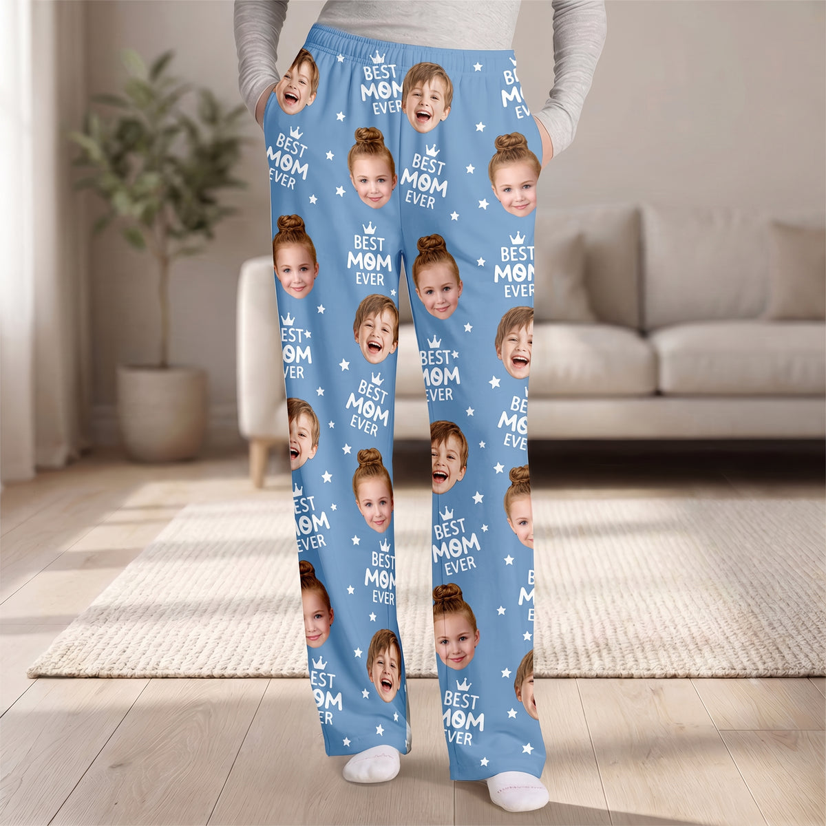You Are Our Best Mom - Personalized Pajama Pants, Gift For Mom, Dad, Family With Custom Photo Face