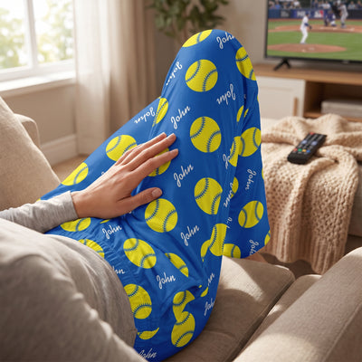 Life Is Better With Baseball - Personalized Pajama Pants, Gift For Baseball Lovers, Baseball Pajama Gift