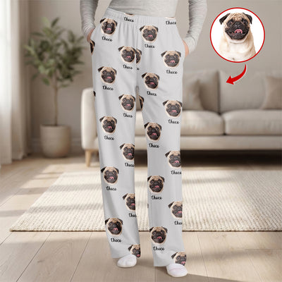 Our Little Family - Personalized Pajama Pants, Custom Photo Couple & Dog Pajama Pants, Gift For Pet Lovers