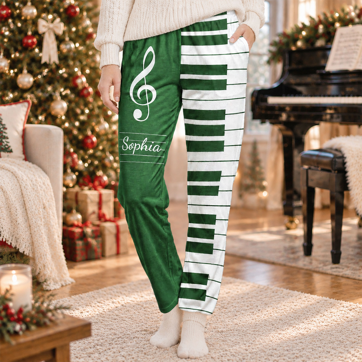 All I Need Is Piano - Personalized Pajama Pants, Piano, Keyboard Music Custom Name, Gift For Musician, Pianist