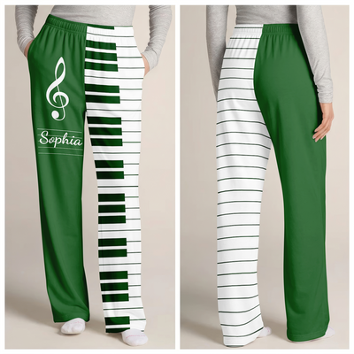 All I Need Is Piano - Personalized Pajama Pants, Piano, Keyboard Music Custom Name, Gift For Musician, Pianist