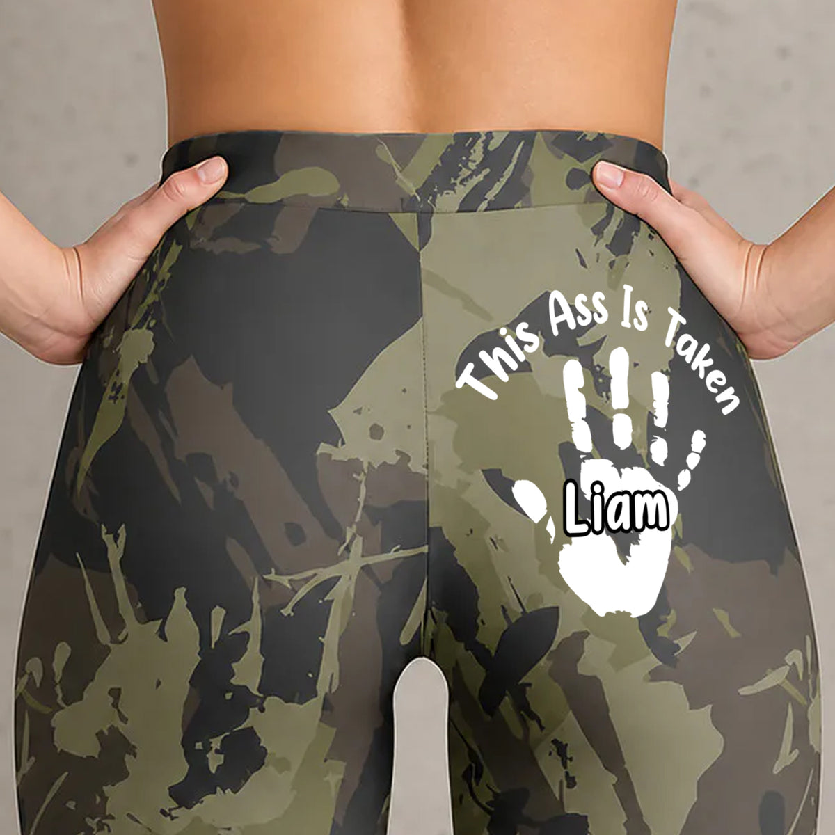 This Ass Belongs To My Man - Personalized Leggings, Funny Gift For Woman, Gift For Her