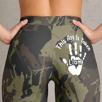 This Ass Belongs To My Man - Personalized Leggings, Funny Gift For Woman, Gift For Her