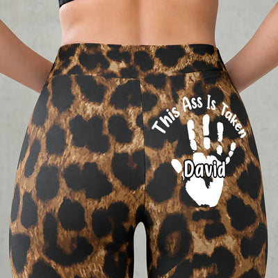 This Ass Belongs To My Man - Personalized Leggings, Funny Gift For Woman, Gift For Her