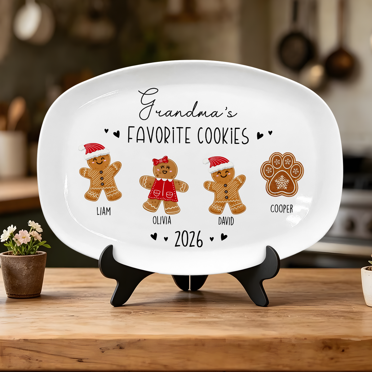 Grandma's Favorite Cookies - Personalized Platter, Grandma's Favorite Cookies Plate, Family Platter