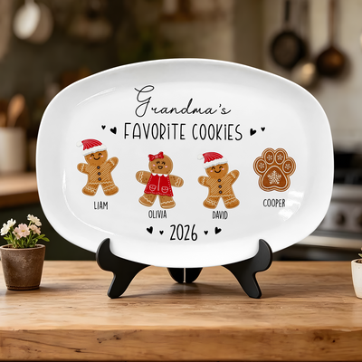 Grandma's Favorite Cookies - Personalized Platter, Grandma's Favorite Cookies Plate, Family Platter