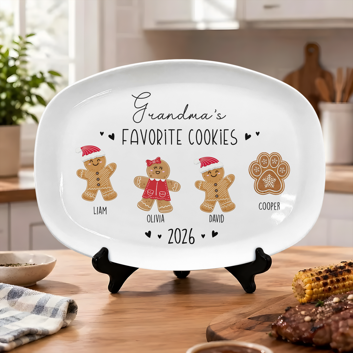 Grandma's Favorite Cookies - Personalized Platter, Grandma's Favorite Cookies Plate, Family Platter