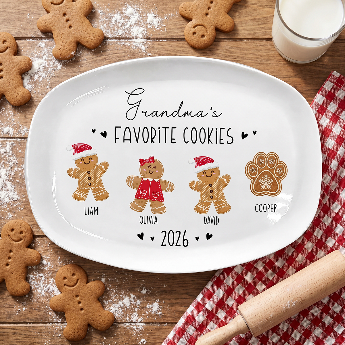 Grandma's Favorite Cookies - Personalized Platter, Grandma's Favorite Cookies Plate, Family Platter