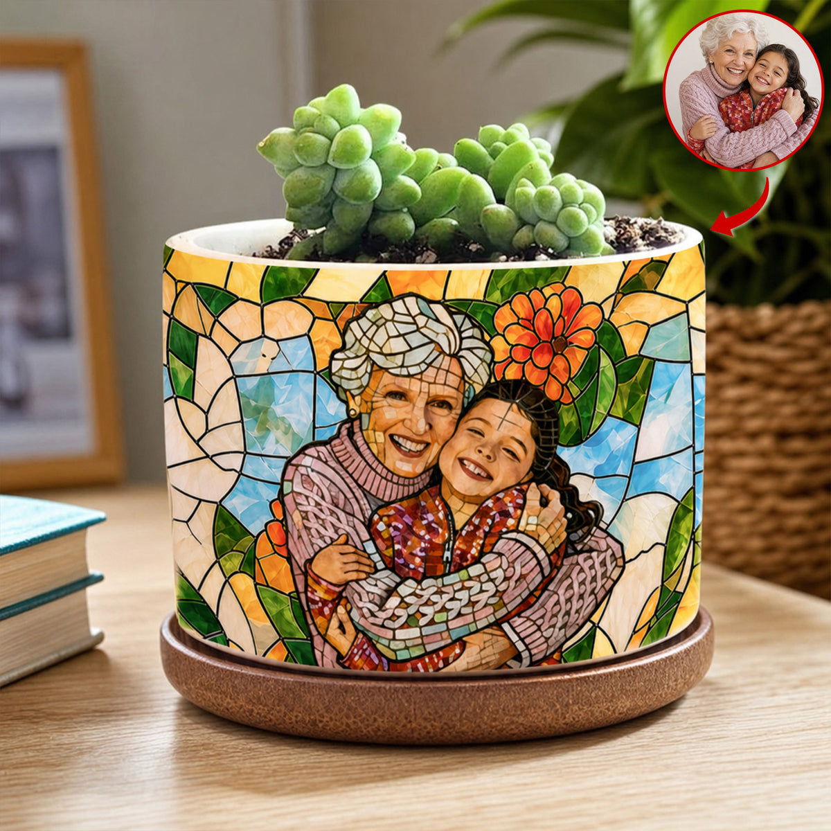 A Little Garden Filled With The People You Love Most - Personalized Plant Pot, Custom Photo Flower Gift