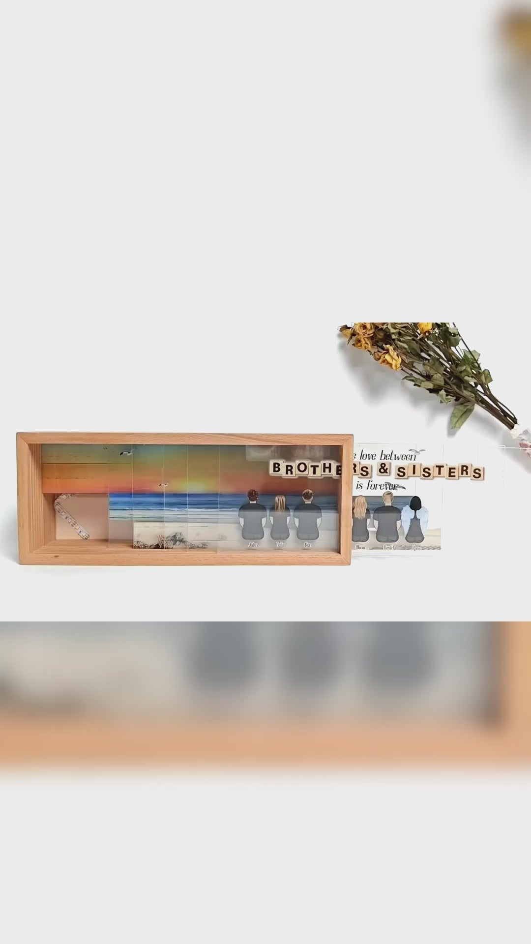 The Love Between Brothers & Sisters Is Forever - Personalized Acrylic Stereoscopic Painting, Gift For Brotherhood/Sisterhood