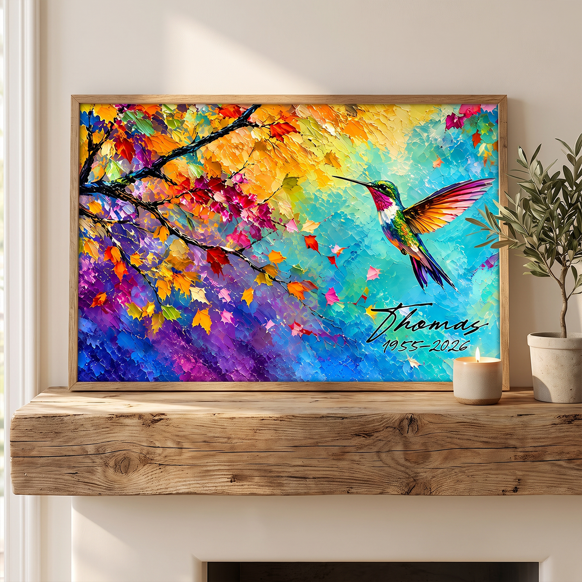 Forever In Our Hearts, Always Near In Spirit - Personalized Poster, Memorial Gift For Loss Of Loved One
