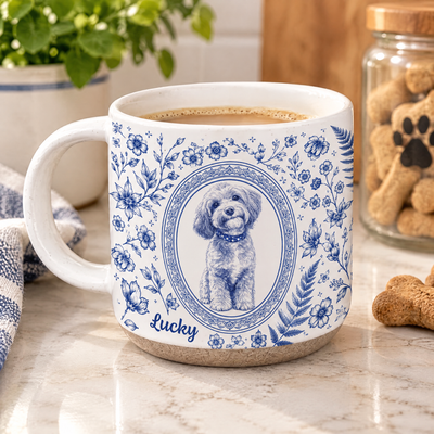 Your Best Friend, Beautifully Made Into Lasting Art - Personalized Pottery Mug, Custom Pet Name Mug, A Beautiful Keepsake For Pet Lovers