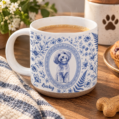 Your Best Friend, Beautifully Made Into Lasting Art - Personalized Pottery Mug, Custom Pet Name Mug, A Beautiful Keepsake For Pet Lovers