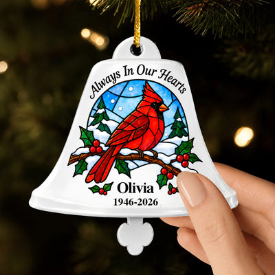 Though You’re Gone from Sight, Your Love Still Visits Us Every Day - Personalized Acrylic Ornament , Faux Stained Glass Family Memorial Ornament